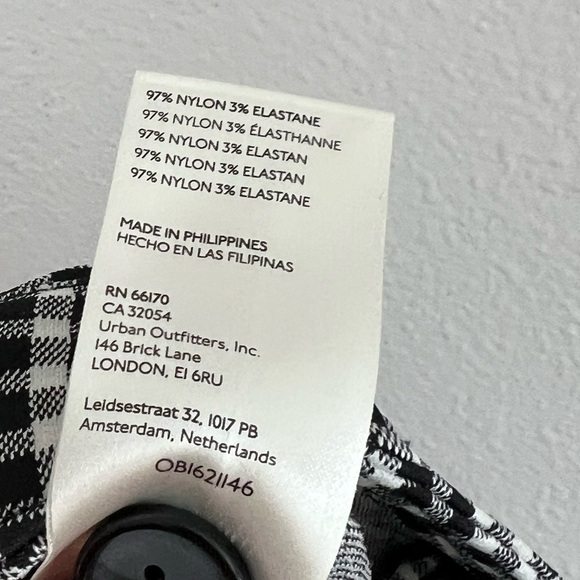 Maeve Anthropologie Black High Waisted Skinny Gingham Pants 2 - Picture 6 of 10